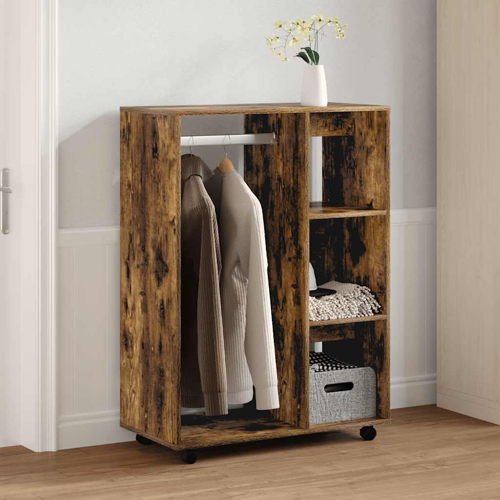 vidaXL Wardrobe Smoked Oak 80x40x110 cm Engineered Wood 1