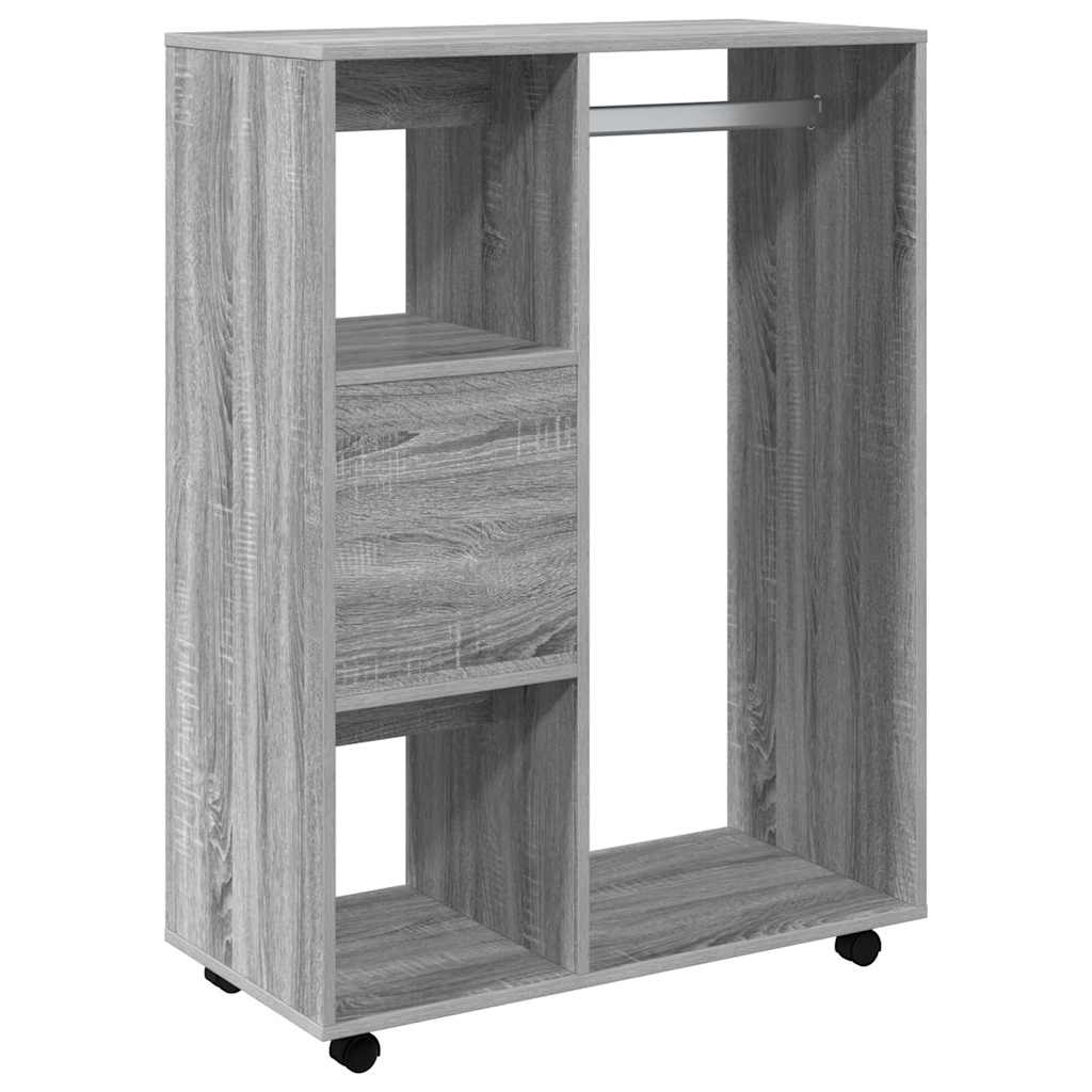 vidaXL Wardrobe Grey Sonoma 80x40x110 cm Engineered Wood 5
