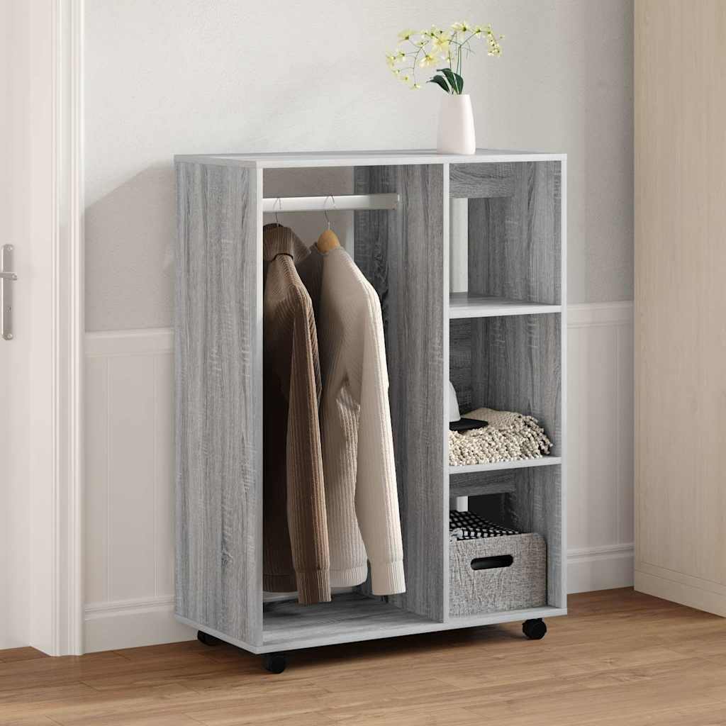 vidaXL Wardrobe Grey Sonoma 80x40x110 cm Engineered Wood 1