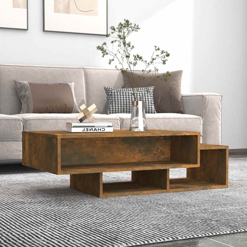vidaXL Coffee Table Smoked Oak 105x55x32 cm Engineered Wood 1