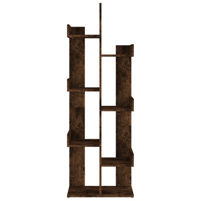816005 vidaXL Book Cabinet 48x25,5x140 cm Smoked Oak Engineered Wood 3