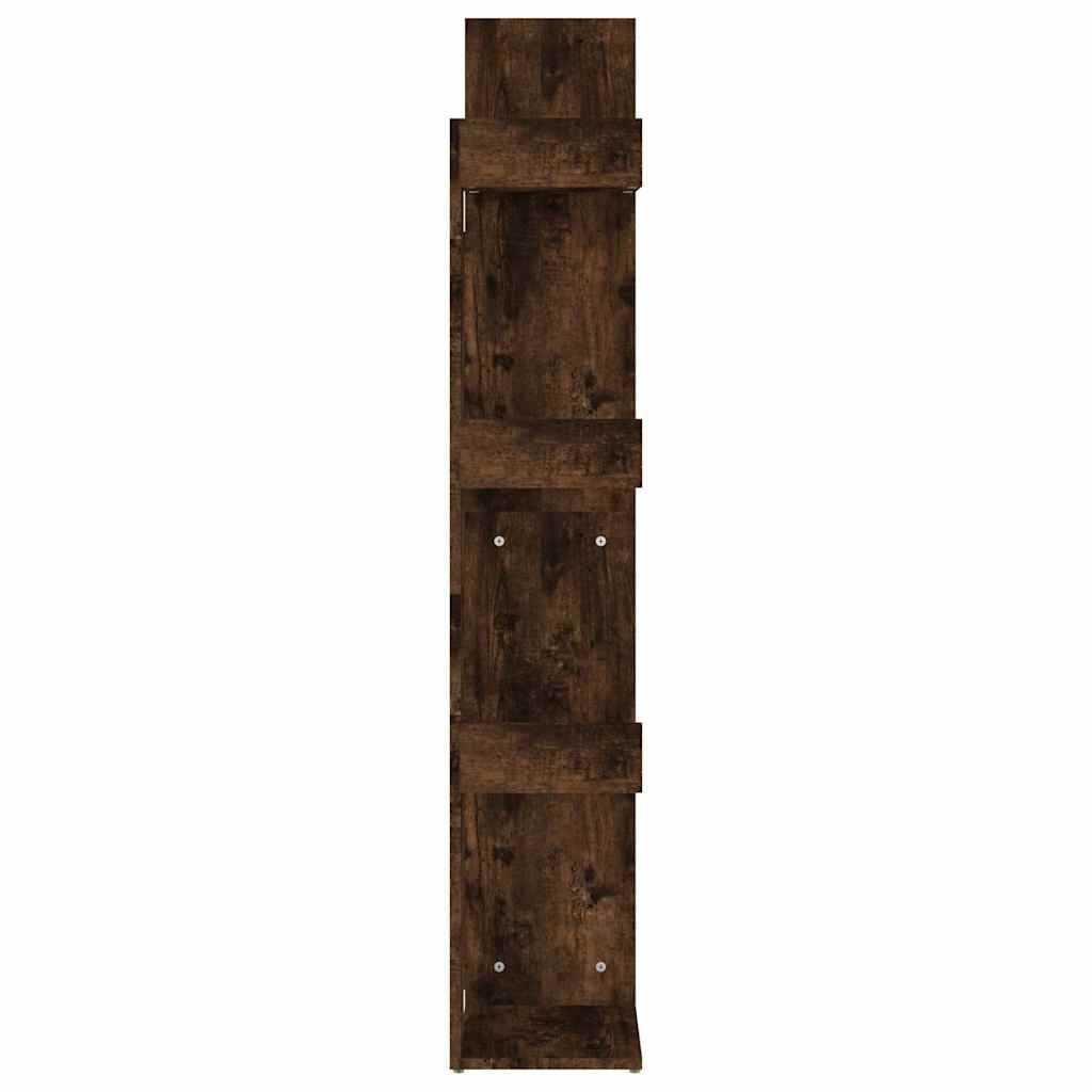 816005 vidaXL Book Cabinet 48x25,5x140 cm Smoked Oak Engineered Wood 4