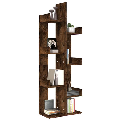 816005 vidaXL Book Cabinet 48x25,5x140 cm Smoked Oak Engineered Wood 5