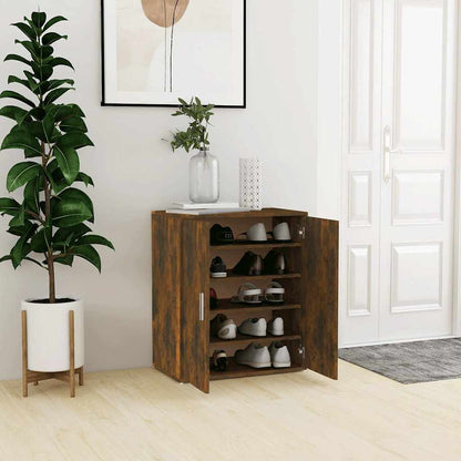 Shoe Cabinet Engineered Wood Width 60 cm Shoe Cabinet with Door Smoked oak 70 cm