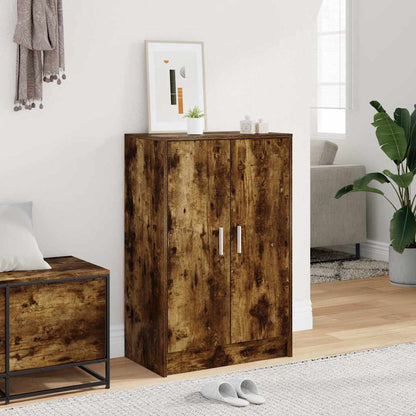 Shoe Cabinet Engineered Wood Width 60 cm Shoe Cabinet with Door Smoked oak 92 cm