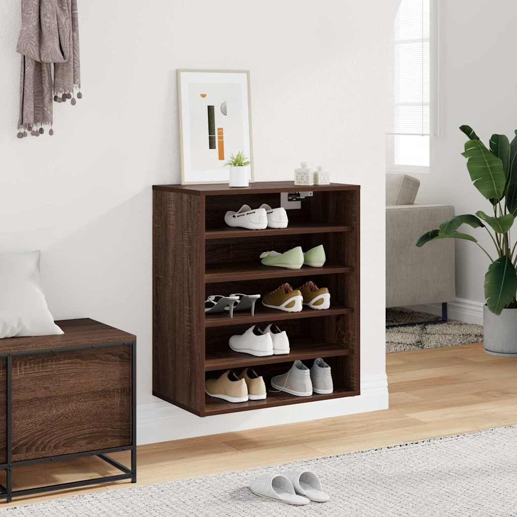 vidaXL Shoe cabinets 60 x 35 x 70 cm Brown Oak Plenty of shoe space 3