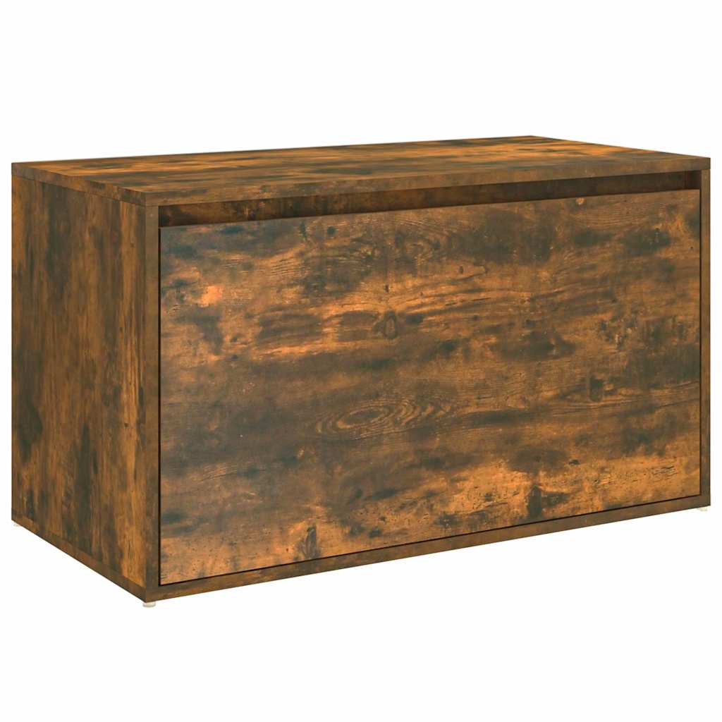 vidaXL Hall Bench 80x40x45 cm Smoked Oak Engineered Wood 2