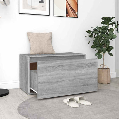 vidaXL Hall Bench 80x40x45 cm Grey Sonoma Engineered Wood 3