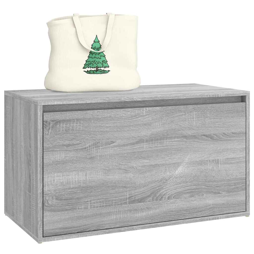 vidaXL Hall Bench 80x40x45 cm Grey Sonoma Engineered Wood 5