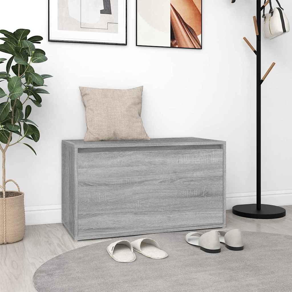 vidaXL Hall Bench 80x40x45 cm Grey Sonoma Engineered Wood 1