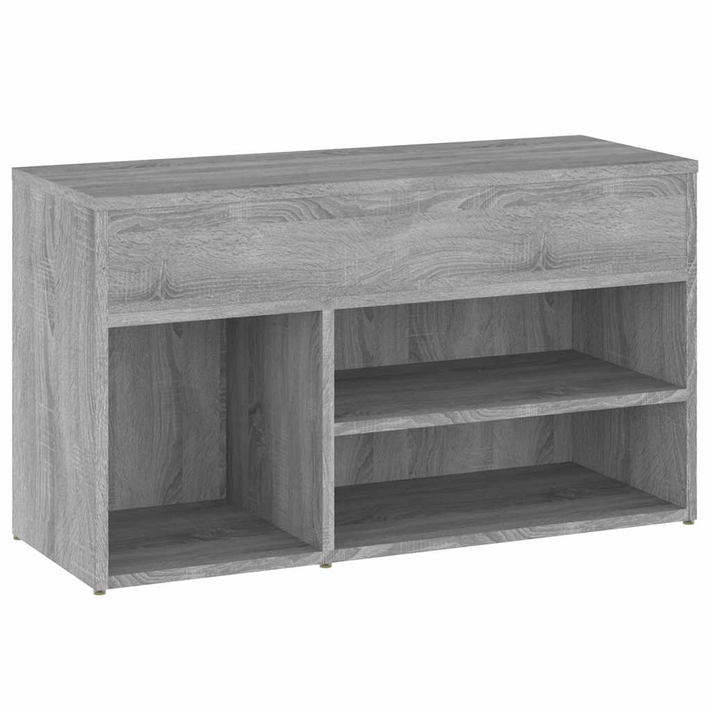 816054 vidaXL Shoe Bench Grey Sonoma 80x30x45 cm Engineered Wood 4