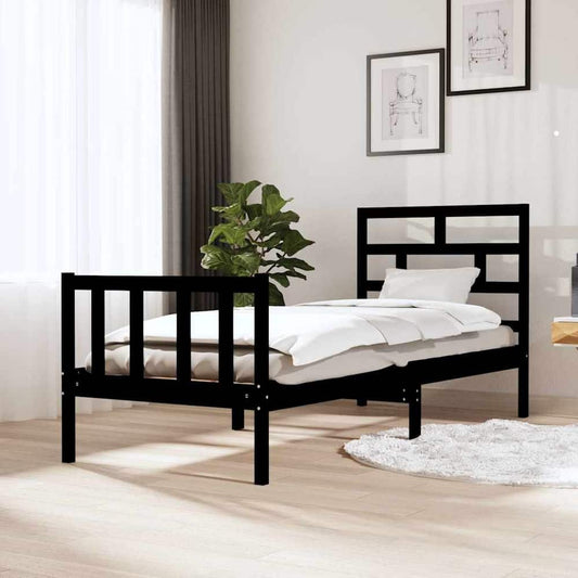 Bed Frame without Mattress Solid Wood Length 190 cm 75 cm
