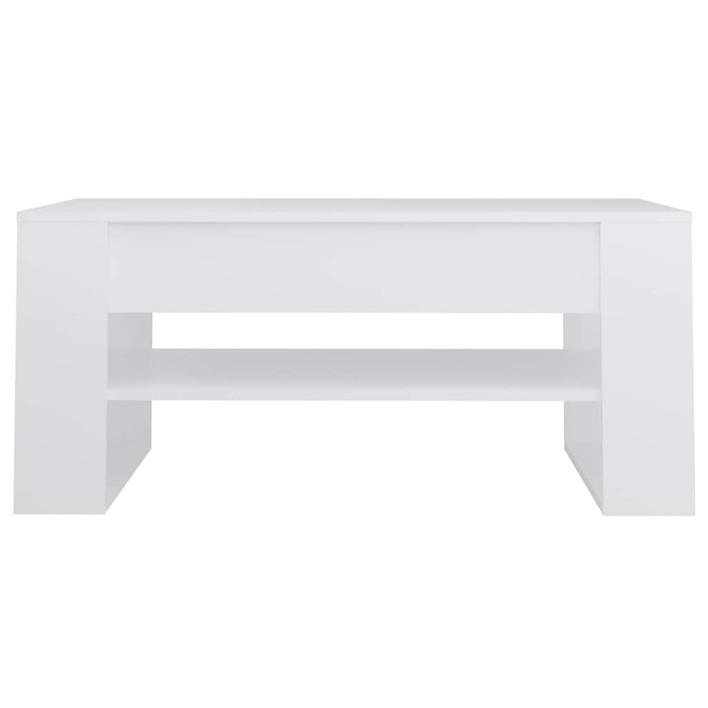 vidaXL Coffee Table White 102x55x45 cm Engineered Wood 4