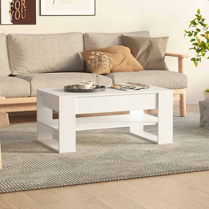 vidaXL Coffee Table White 102x55x45 cm Engineered Wood 1