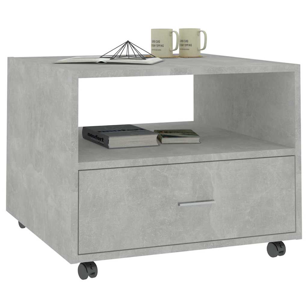 vidaXL Coffee Table Concrete Grey 55x55x40 cm Engineered Wood 4