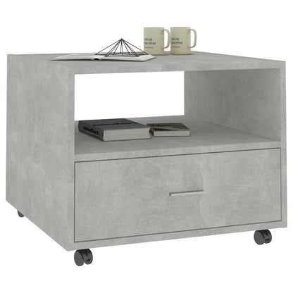 vidaXL Coffee Table Concrete Grey 55x55x40 cm Engineered Wood 4