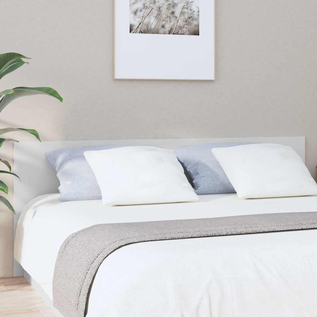 811043 vidaXL Bed Headboard White 200x1,5x80 cm Engineered Wood 1