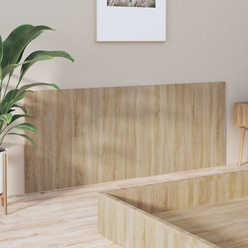 811046 vidaXL Bed Headboard Sonoma Oak 200x1,5x80 cm Engineered Wood 4