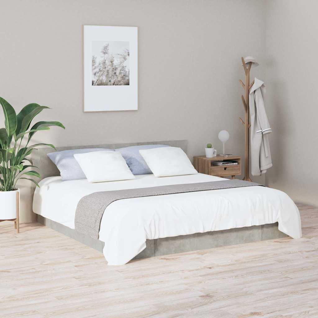 811047 vidaXL Bed Headboard Concrete Grey 200x1,5x80 cm Engineered Wood 3