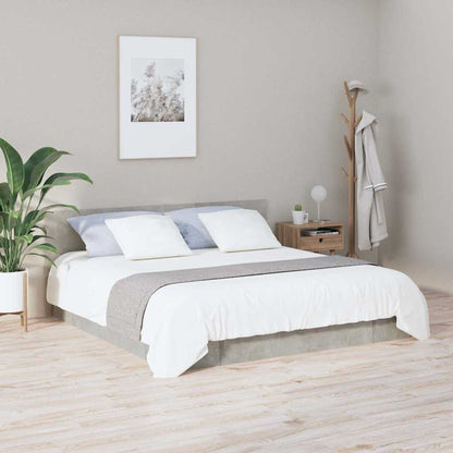 811047 vidaXL Bed Headboard Concrete Grey 200x1,5x80 cm Engineered Wood 3