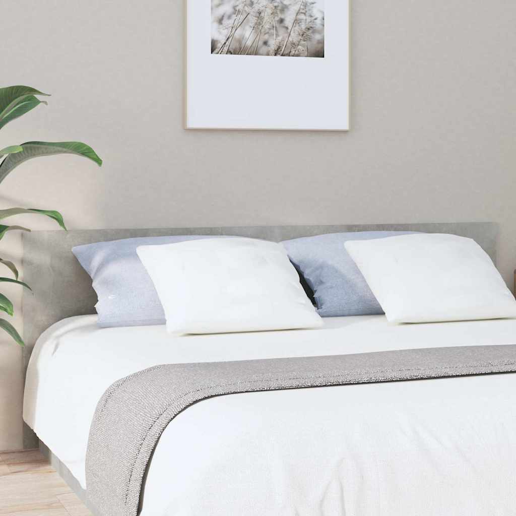 811047 vidaXL Bed Headboard Concrete Grey 200x1,5x80 cm Engineered Wood 1