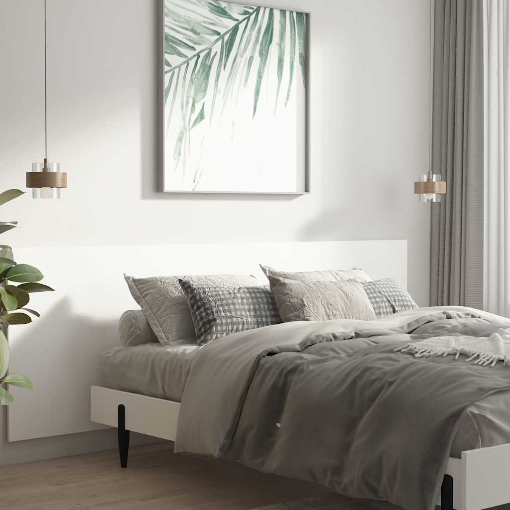 811052 vidaXL Wall Headboard White 240x1,5x80 cm Engineered Wood 3