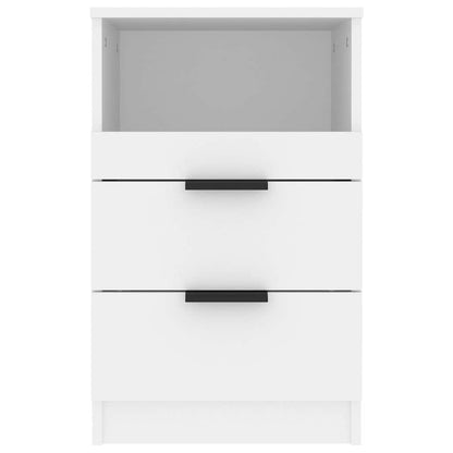 vidaXL Bedside Cabinet White Engineered Wood 4