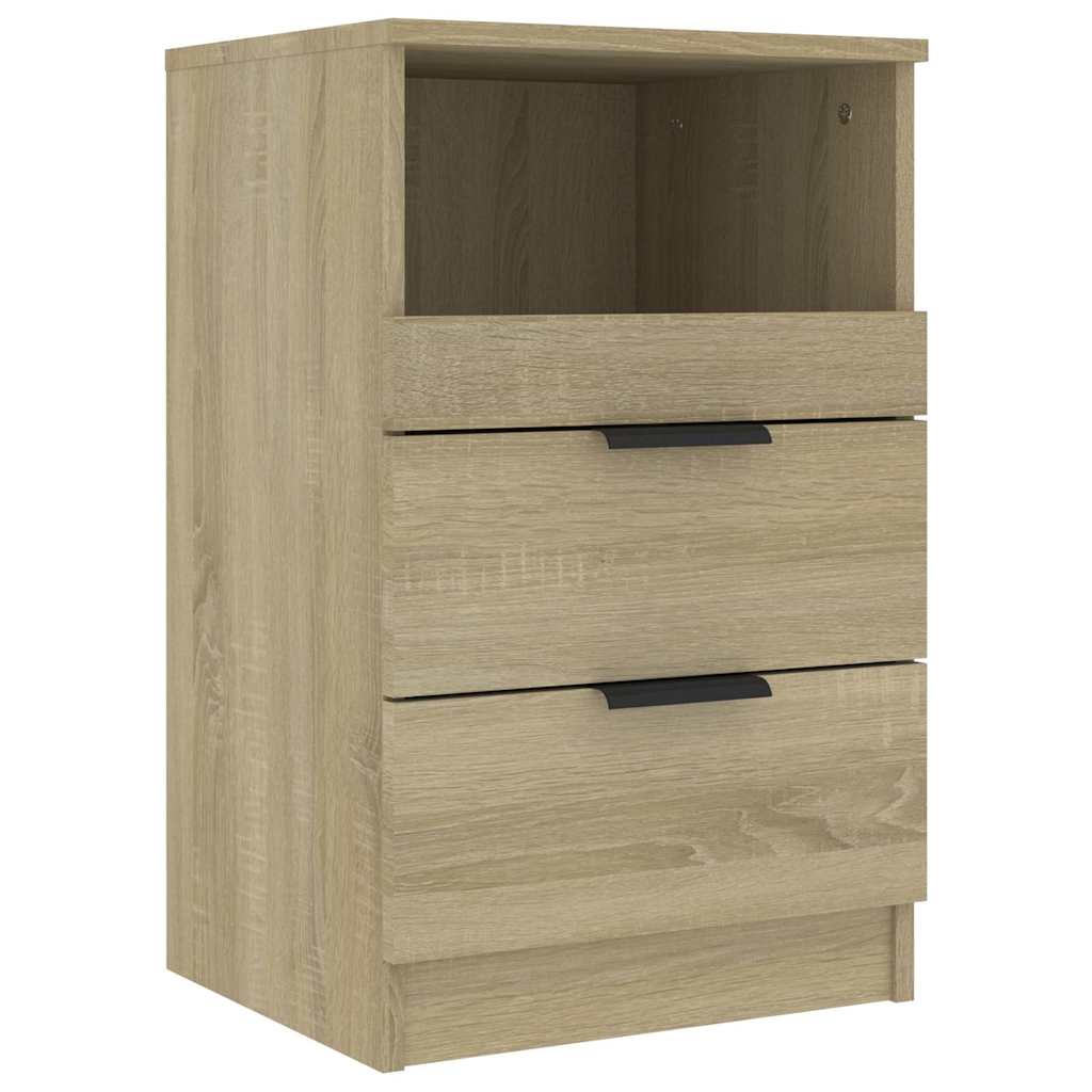 vidaXL Bedside Cabinet Sonoma Oak Engineered Wood 2