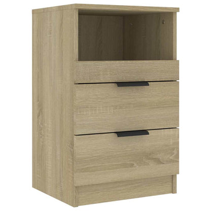 vidaXL Bedside Cabinet Sonoma Oak Engineered Wood 2