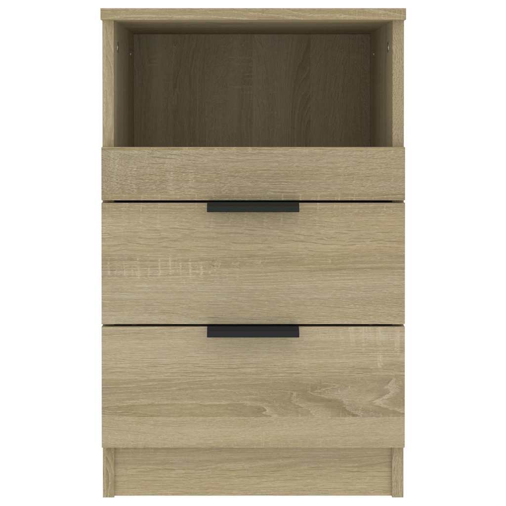 vidaXL Bedside Cabinet Sonoma Oak Engineered Wood 4