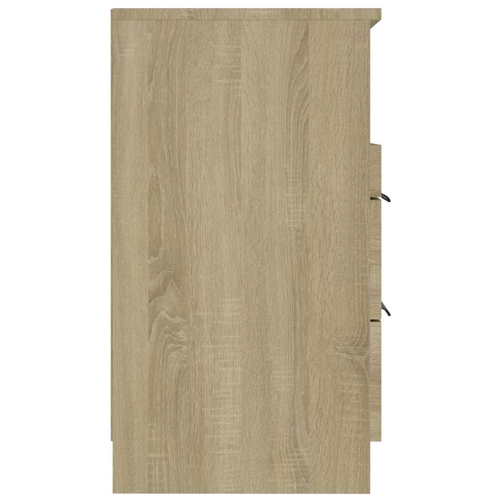 vidaXL Bedside Cabinet Sonoma Oak Engineered Wood 6