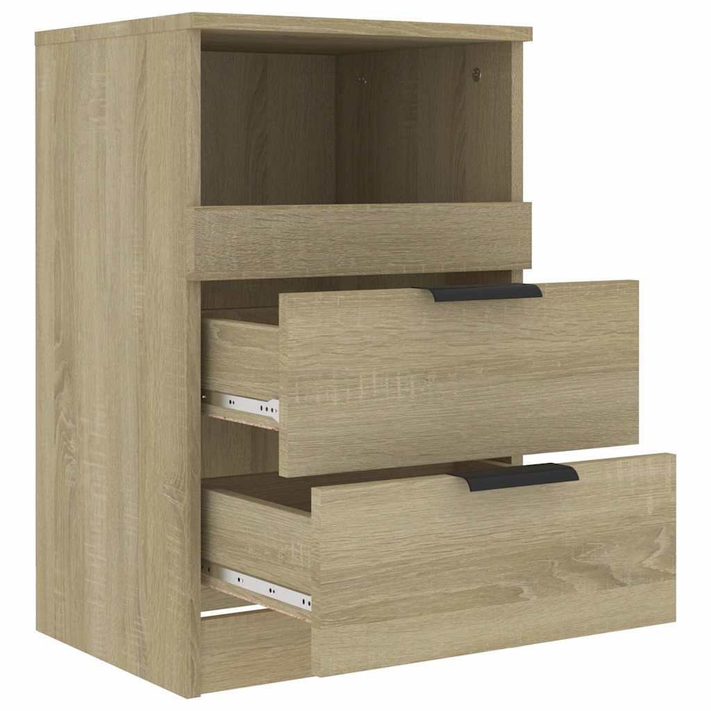 vidaXL Bedside Cabinet Sonoma Oak Engineered Wood 5