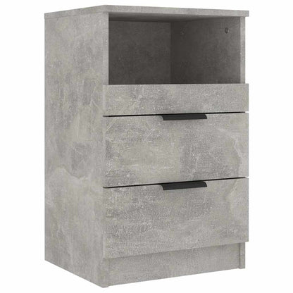 vidaXL Bedside Cabinet Concrete Grey Engineered Wood 2