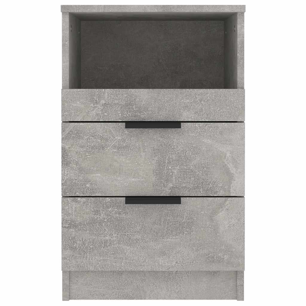 vidaXL Bedside Cabinet Concrete Grey Engineered Wood 4