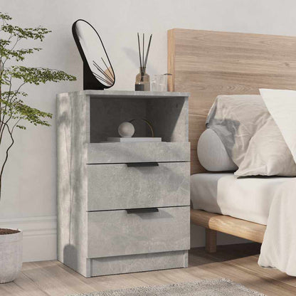 vidaXL Bedside Cabinet Concrete Grey Engineered Wood 1