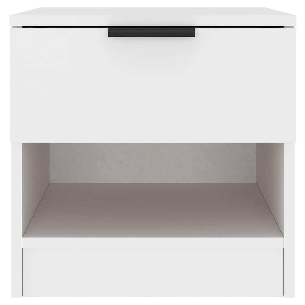 vidaXL Bedside Cabinets 2 pcs White Engineered Wood 4
