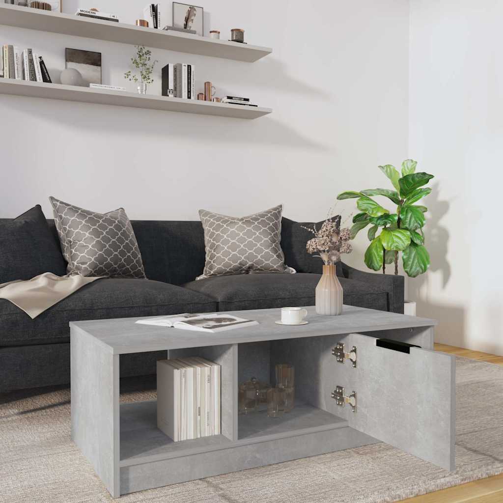 Coffee Table 102x50x36 cm Engineered Wood Concrete grey