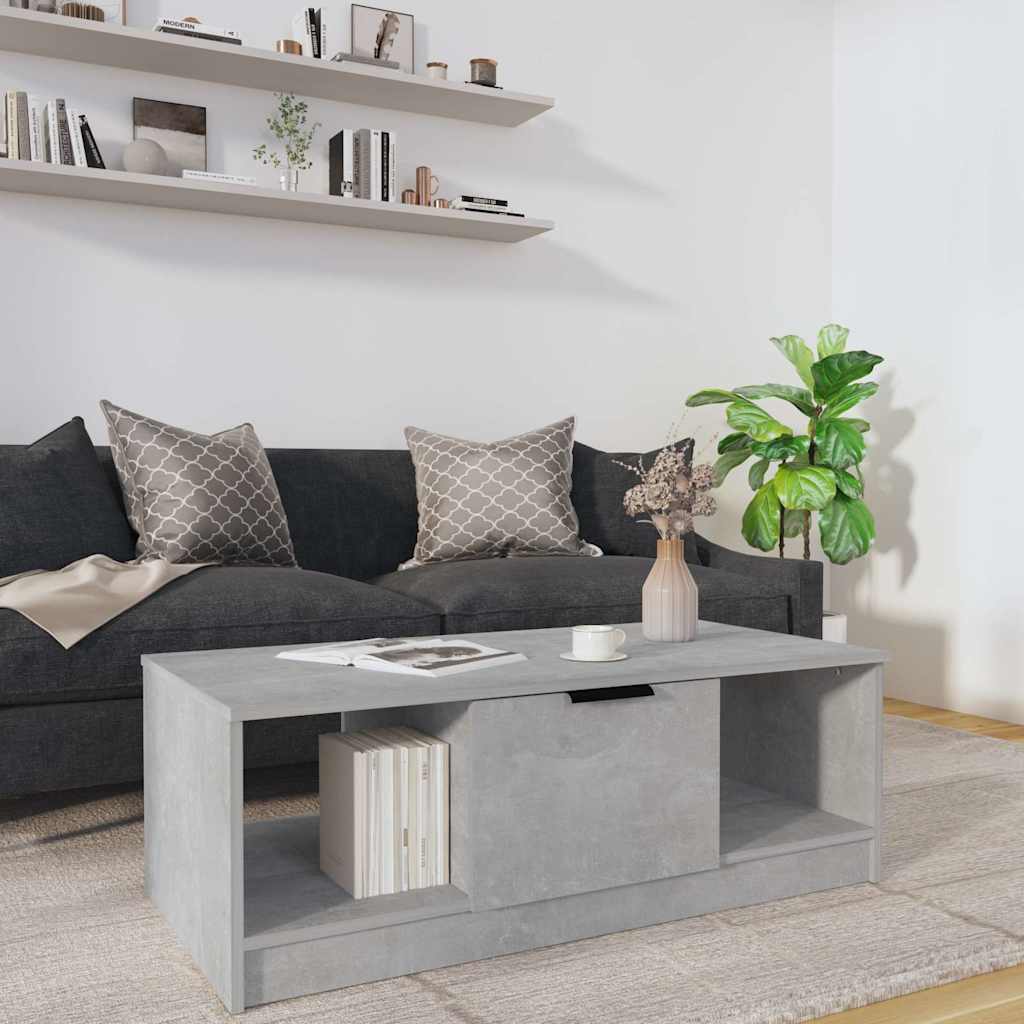 vidaXL Coffee Table | Concrete grey | Engineered wood | Medium | Rectangular 1