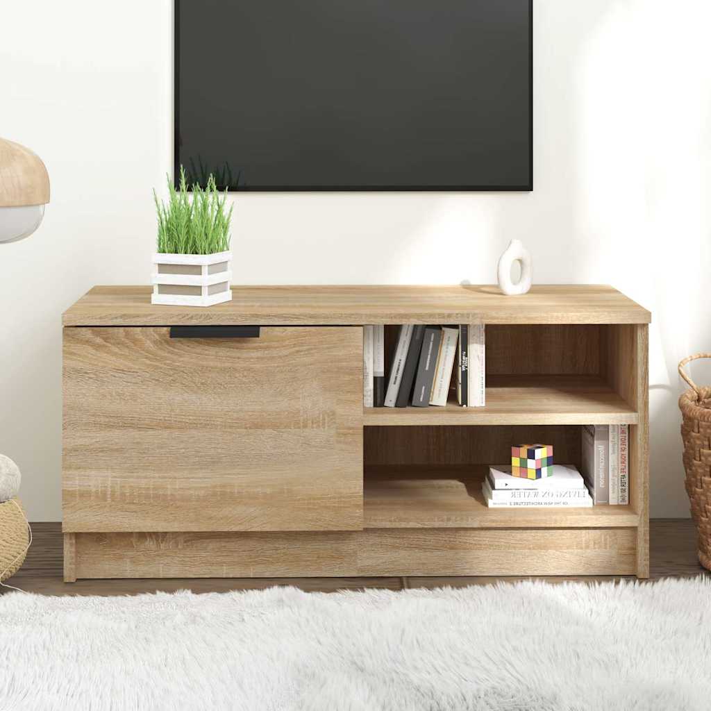 vidaXL TV Cabinet Sonoma Oak 80x35x36,5 cm Engineered Wood 1