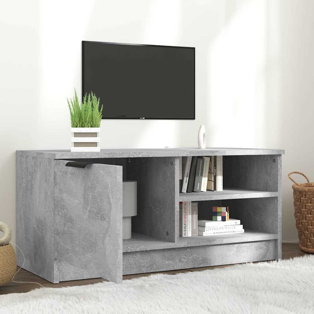 vidaXL TV Cabinet Concrete Grey 80x35x36,5 cm Engineered Wood 3