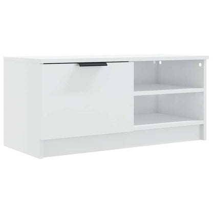 vidaXL TV Cabinet High Gloss White 80x35x36,5 cm Engineered Wood 2