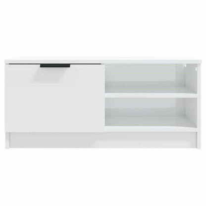 vidaXL TV Cabinet High Gloss White 80x35x36,5 cm Engineered Wood 4