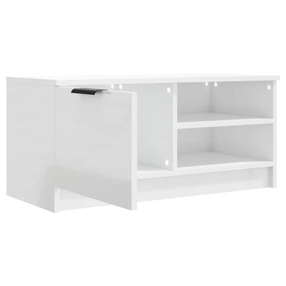 vidaXL TV Cabinet High Gloss White 80x35x36,5 cm Engineered Wood 5