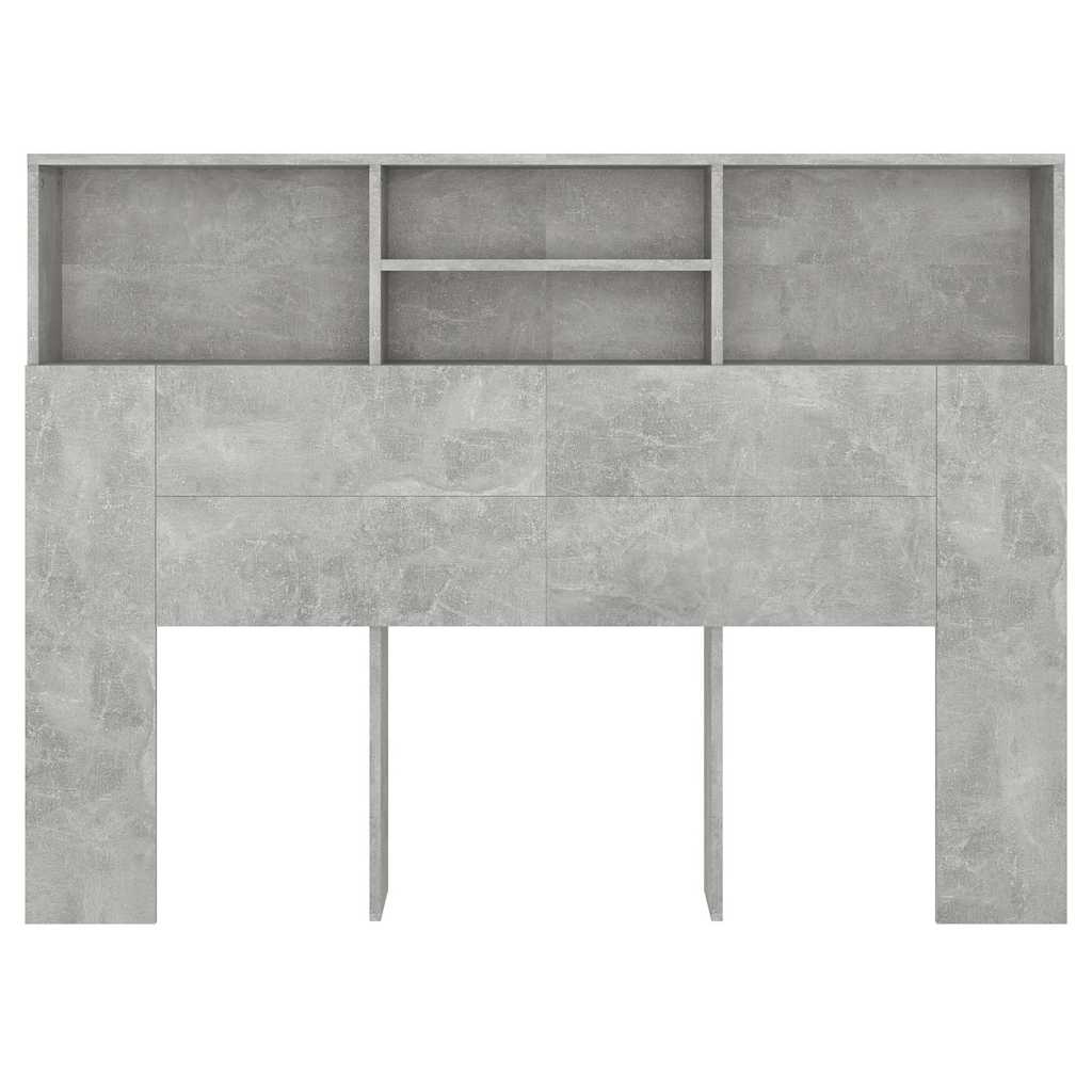 vidaXL Headboard Cabinet | Concrete Grey | Engineered wood | Medium 5