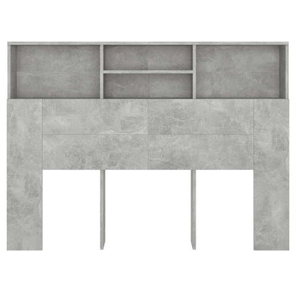 vidaXL Headboard Cabinet | Concrete Grey | Engineered wood | Medium 5