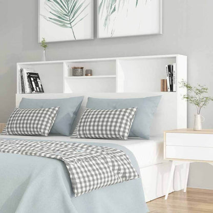 Headboard Cabinet 160x19x103.5 cm White