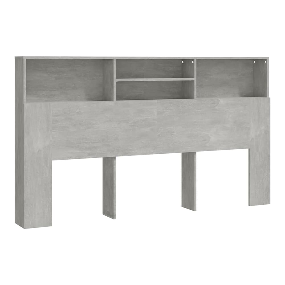 Headboard Cabinet 180x19x103.5 cm Concrete grey