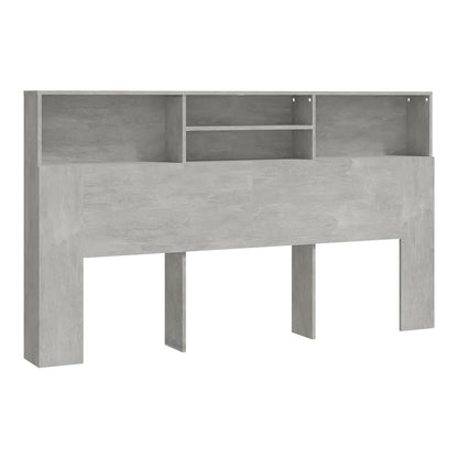 Headboard Cabinet 180x19x103.5 cm Concrete grey