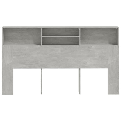 811884 vidaXL Headboard Cabinet Concrete Grey 180x19x103,5 cm 3