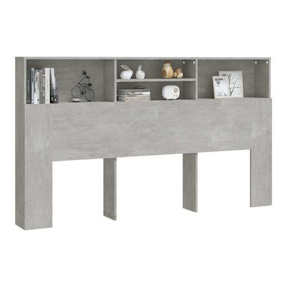 Headboard Cabinet 180x19x103.5 cm Concrete grey